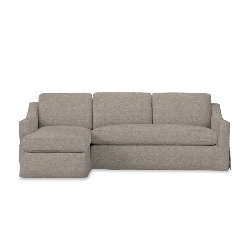 Cranbrook Upholstered L-Shaped Sectional, Left Hand Facing, Drusky Linen Sustain® Basketweave