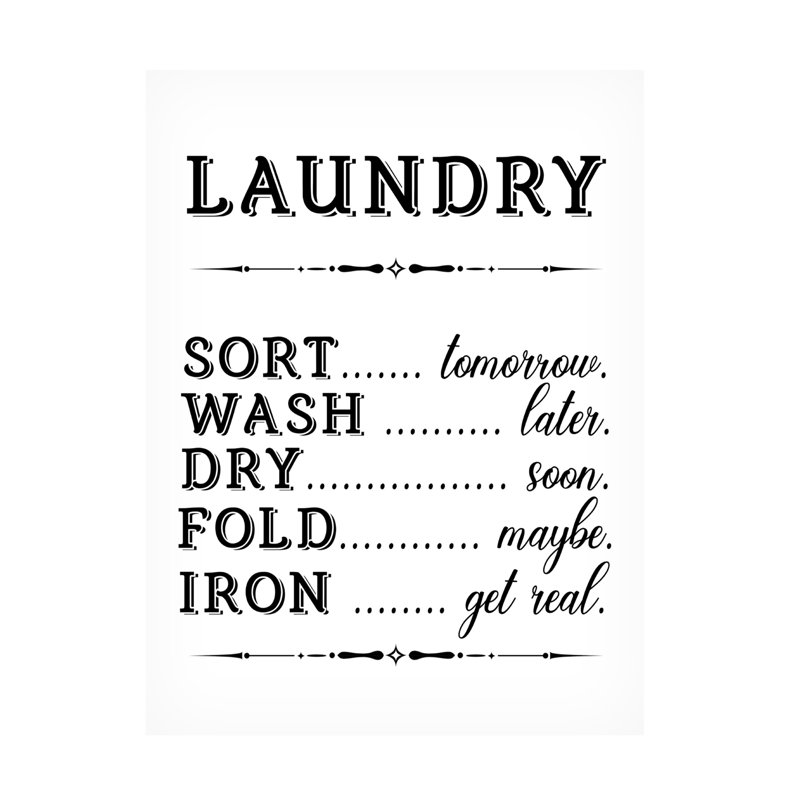 «Laundry Signs G» par Jean Plout - Art textuel sur toile tendue, H 47 po x l 35 po