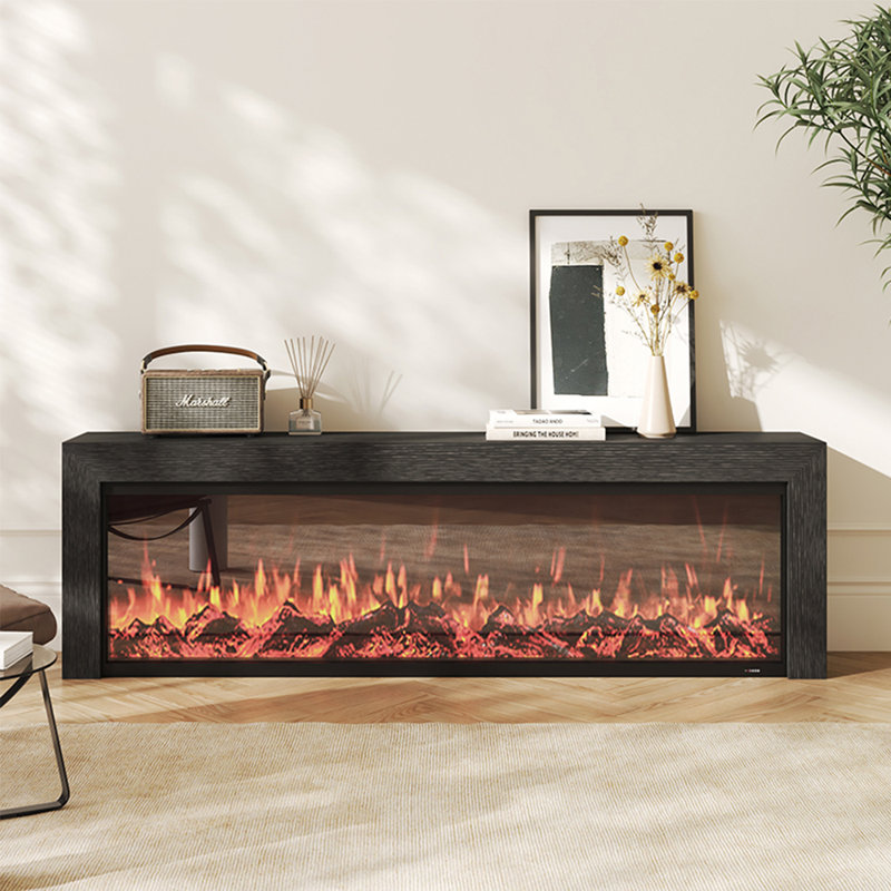 Simple electronic fireplace TV stand