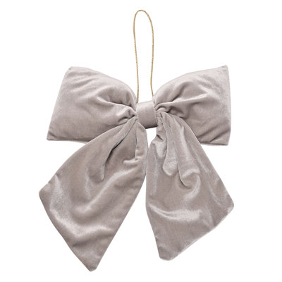 Velvet Bow Hanger Large White