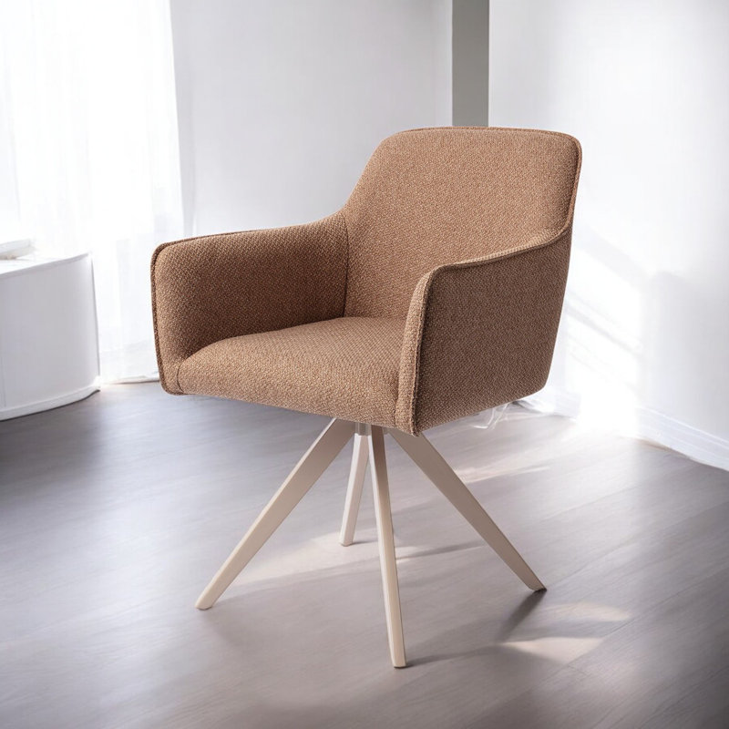 Ossafa French Toast Dining Chair, Brown, Beige
