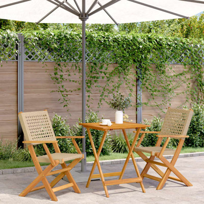 Bowden 2 - Person Wood Patio Dining Set with Rectangular Table