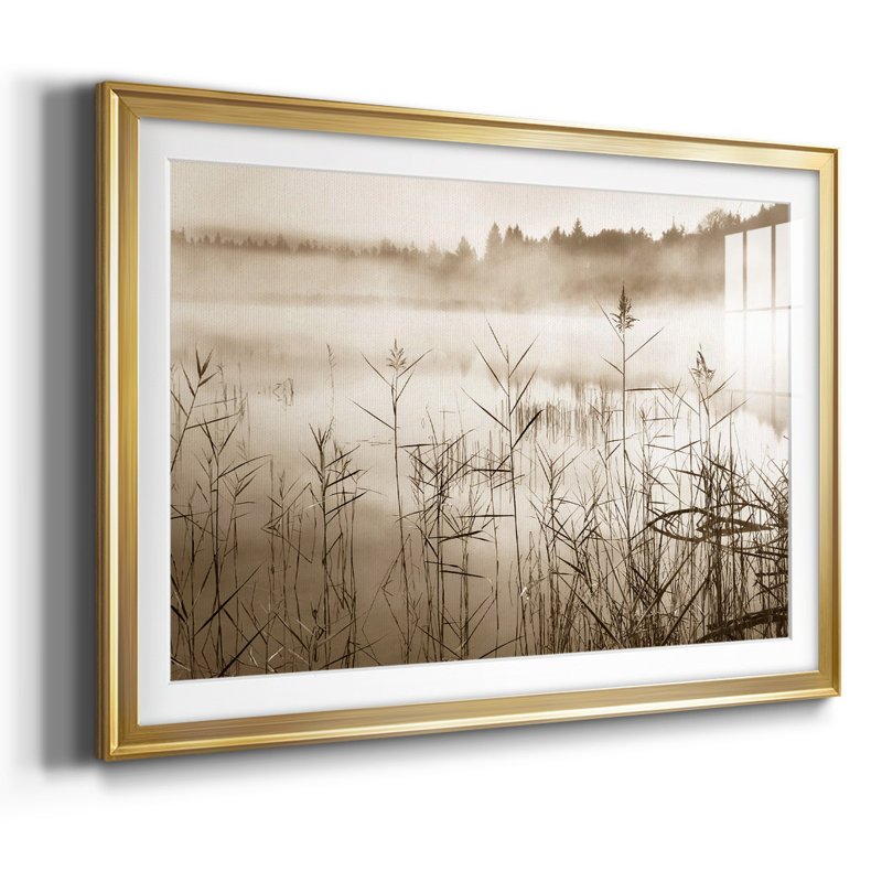 Doux sépia doux, impression sur papier, Or, H 30 po x l 44 po x P 1,5 po
