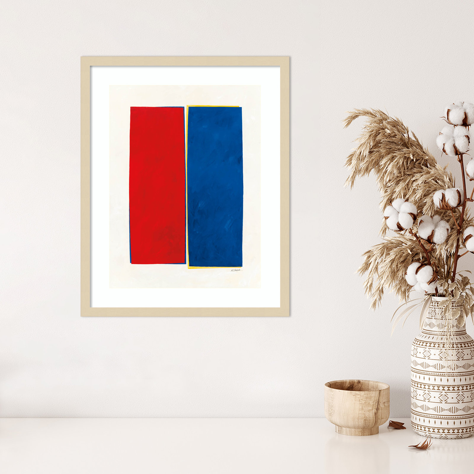 Lealia "Monolithic II" Print, Brown Framed, 25" H x 20" W