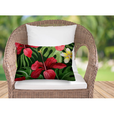Housse et insert de coussin d'extérieur rectangulaire Koi