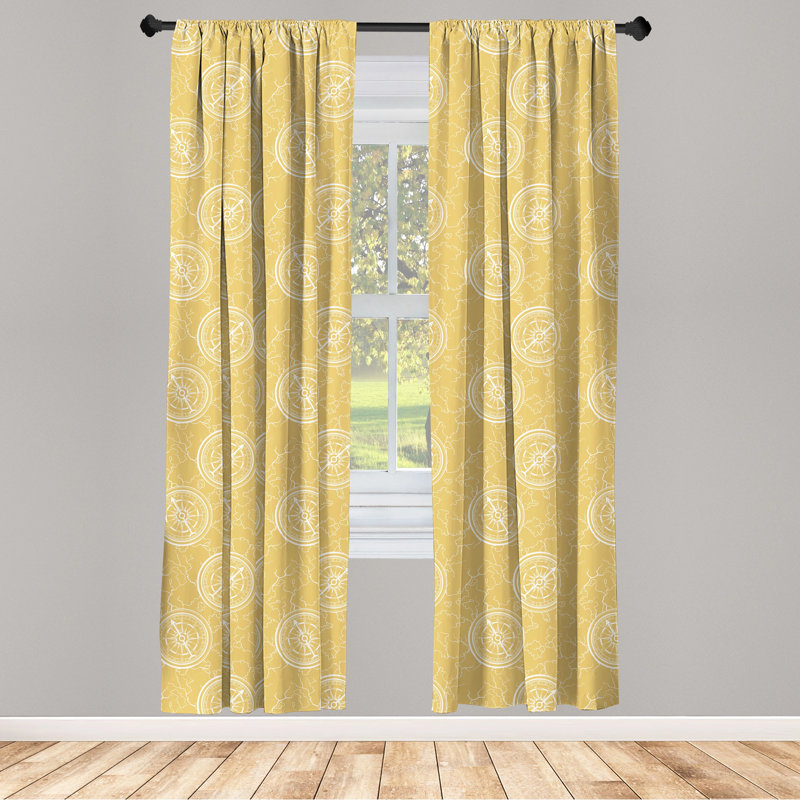 Compass Semi-Sheer Rod Pocket Curtain Panels, 28" x 84"