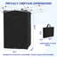 Rideau mural carré de remplacement 55 po x l 55,1 po x H 80,7 po avec auvent de remplacement pour tentes escamotables et tente d'intimité portable