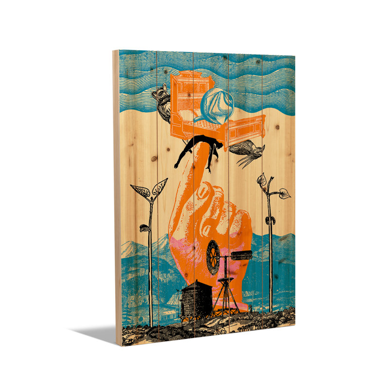 Impression sur bois en bois - Éveil III par Pawel Pacholec, H 26 po x l 18 po