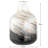 Elowen Swirl 9" Handmade Black / White Blown Glass Vase-1749528829