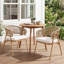 Chaises de salle à manger d'extérieur toutes saisons, fauteuils de patio tissés en corde avec coussins-122257211