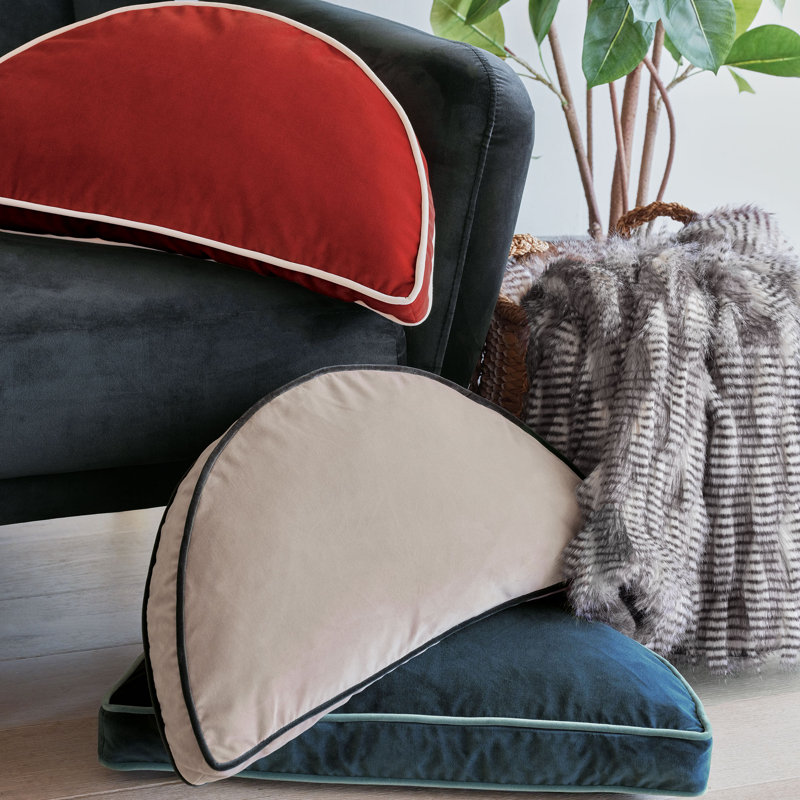 Uma Velvet Pillow Cover & Insert, Rust