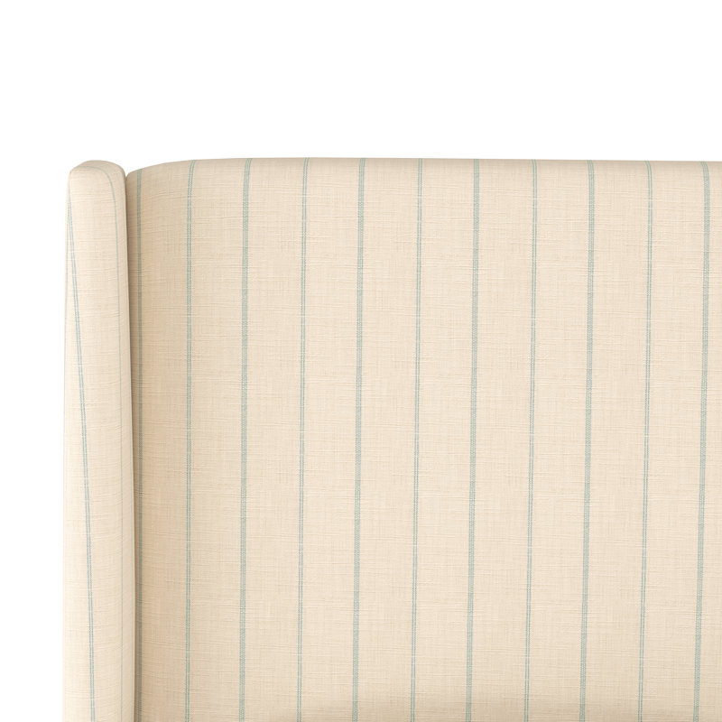Tilly Upholstered Wingback Bed, Queen, Fritz Sky