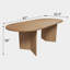 Luciana  67" Solid Oak Oval Dining Table-1987696141