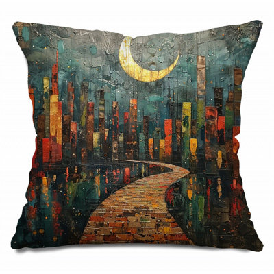 Coussin décoratif réversible en mélange de coton