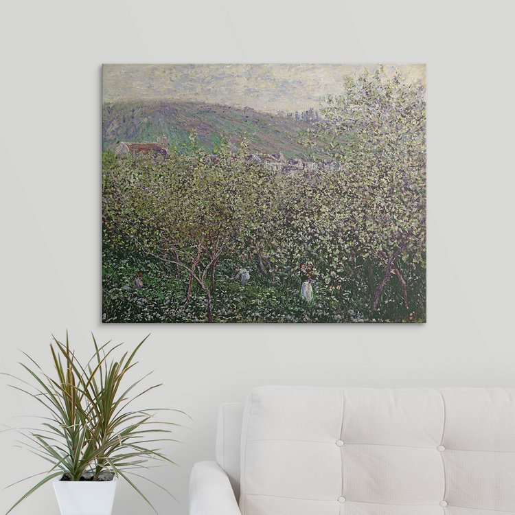«Fruit Pickers, 1879» par Claude Monet - reproduction imprimée, H 8 po x l 10 po x P 1,5 po, Toile
