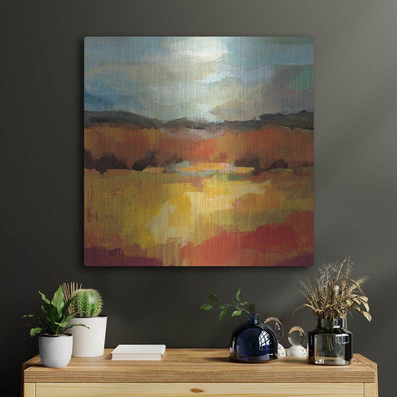 «August Moment II» par Silvia Vassileva, art mural en métal, 36 po x 36 po, H 24 po x l 24 po