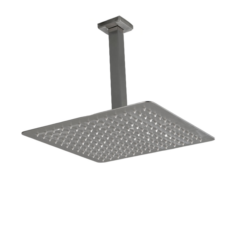 12 Inch Bathroom Luxury High Pressure Waterfall Rain Shower Head, Brushed Nickel