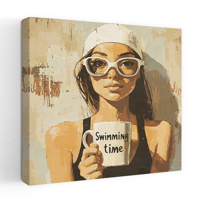 Tasse de bain, art contemporain estival, H 18 po x l 18 po