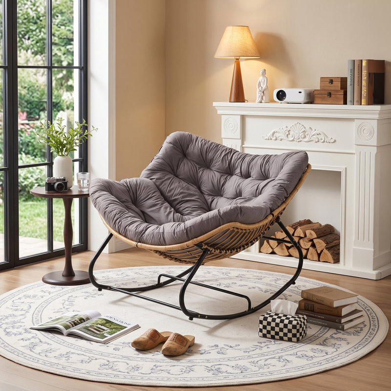 Iron Rocking Chair, Grey
