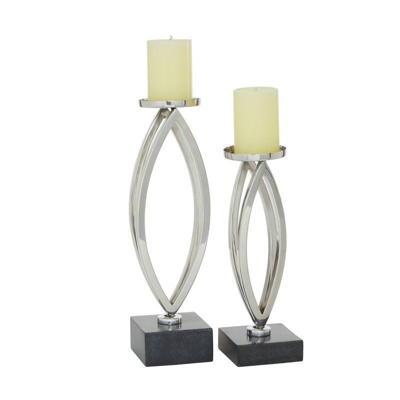 Ensemble 2 pièces d'assiettes de table en acier inoxydable, Argent