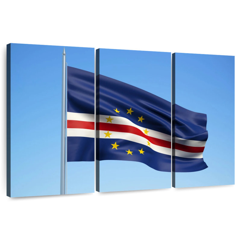 Blue Sky Cape Verde Flag, 24" H x 38" W