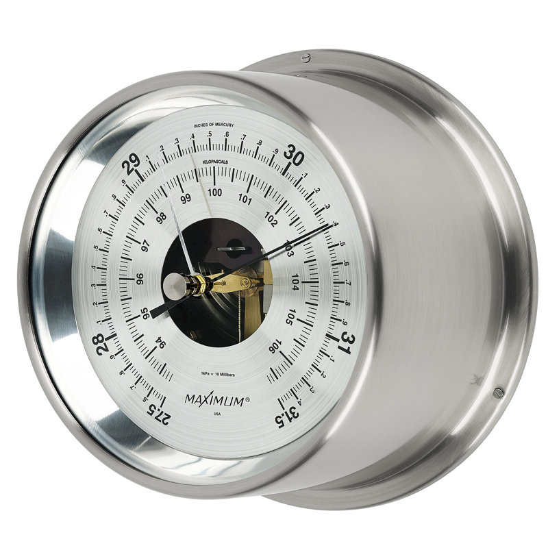Proteus Barometer by Maximum Weather Instruments, Nickel/Silver