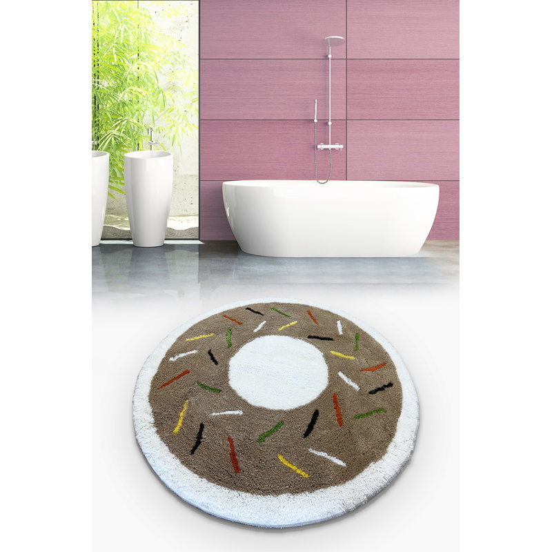 Tapis de bain Agaat, Brun / blanc