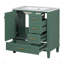 Ensemble de meuble-lavabo moderne 30 po avec lavabo 30 po, ensemble de rangement pour salle de bain avec porte à fermeture douce et 3 tiroirs, structure en bois massif