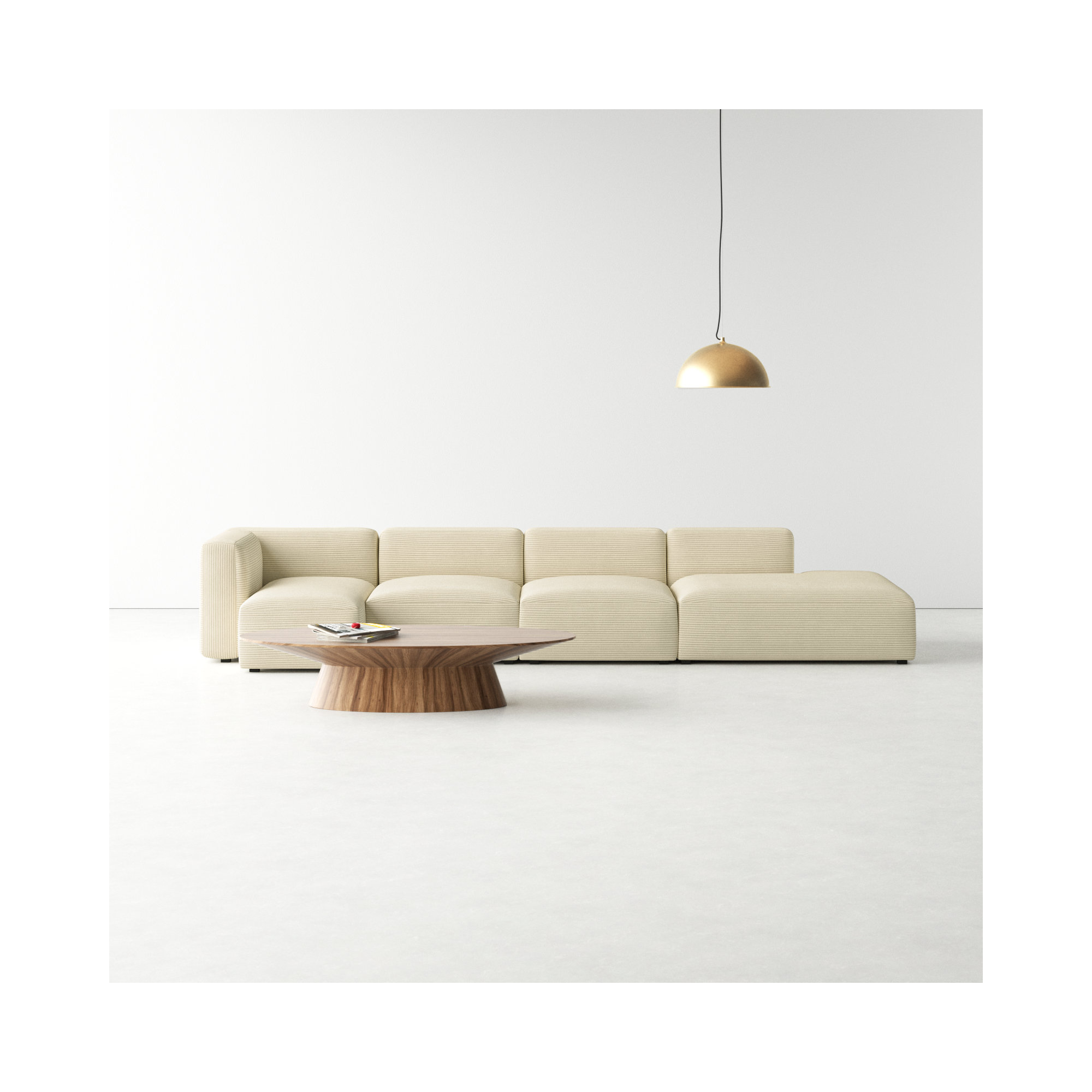 Winnie Modular Upholstered Chaise L-Sectional, Left Hand Facing