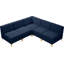 Canapé modulaire réversible en velours de 85,5 po de largeur Enson-743019088