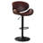 Luise Modern Adjustable Height Swivel Bar Stools with Ergonomic Backrest, PU Leather Upholstery and Round Footrest, Counter Chairs with Walnut Bentwood Frame, 360° Rotation, for Kitchen Island or Home Bar-1099656849