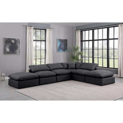 Canapé modulaire en similicuir 6 pièces Itala