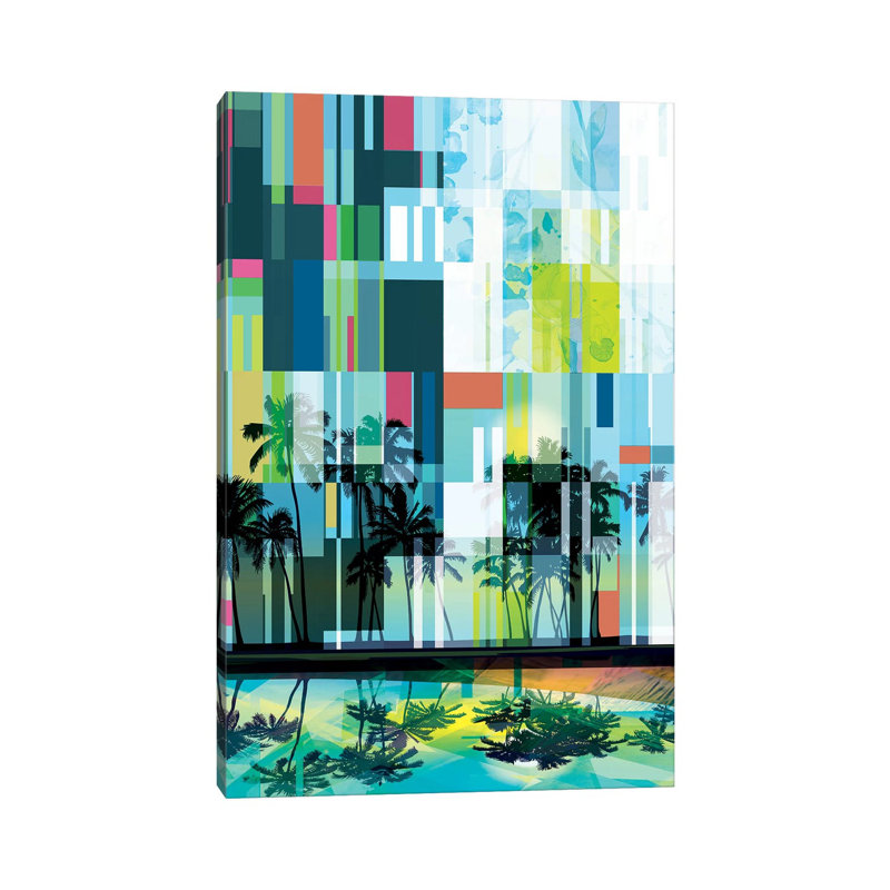Mid Century Modern Palms II by Irena Orlov - Wrapped Canvas Gallery-Wrapped Canvas Giclée, 20.32 cm H x 30.48 cm W