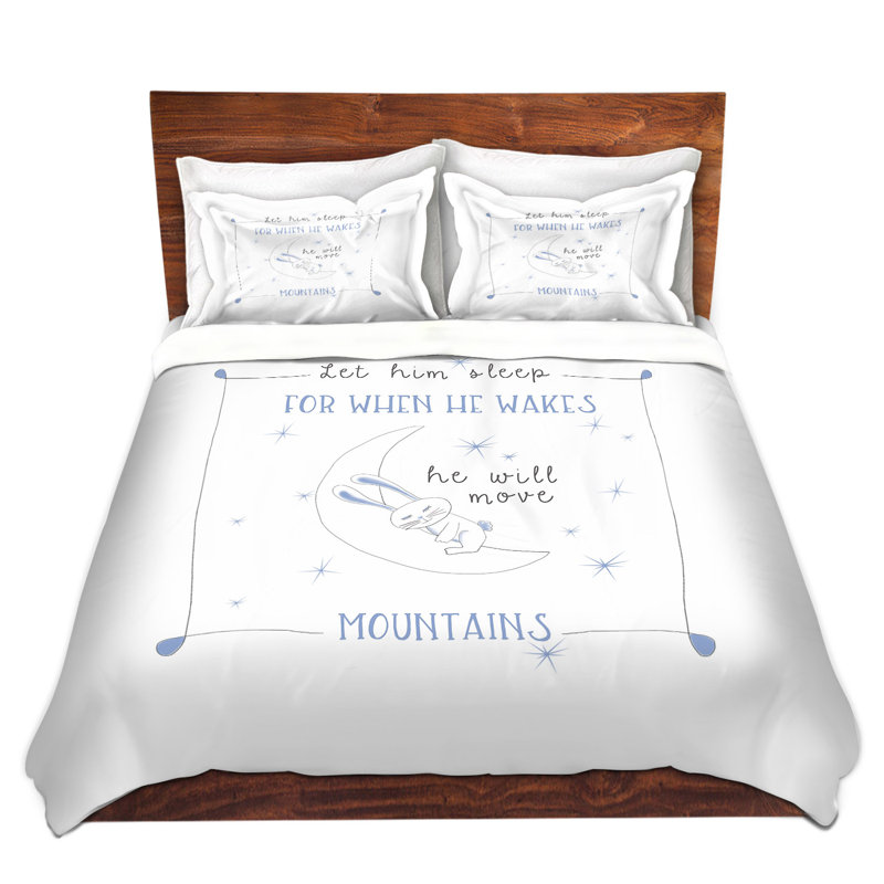 Ensemble de housse de couette en microfibre, Housse de couette simple + 1 taie décorative stan