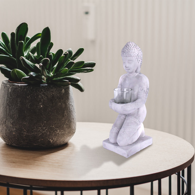 Ornement en forme de bougie chauffe-plat en résine naturelle Bungalow