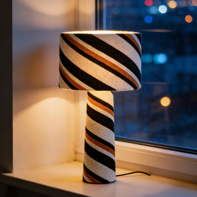 Creative Vintage Handmade Cotton Fabric Table Lamp Modern Minimalist Large Table Lamp