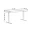Bureau rectangulaire en bois massif noir