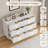 Fluted Dresser for Bedroom, Wooden Closet Clothes Storage Organizer for Living Room, Hallway-920766485