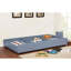 Lit superposé double de style gris et transitionnel, attaché, structure à joint verrouillable, lit gigogne inclus, fabrication en bois massif, 13 pièces Lattes, lit gigogne de rangement pour chambre à coucher, placage, lustre