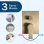 Système de douche et baignoire à pluie haute pression 12 "avec douchette et douchette, robinet de douche mural avec valve à pression équilibrée-124844064