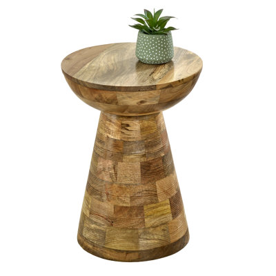 Fairlight Solid Wood Pedestal End Table