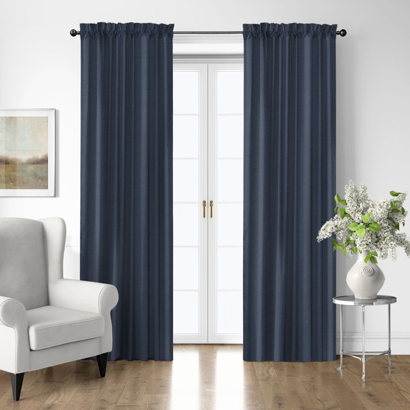 Ensemble de 2 rideaux en coton Shay, L 50 po x L 156 po