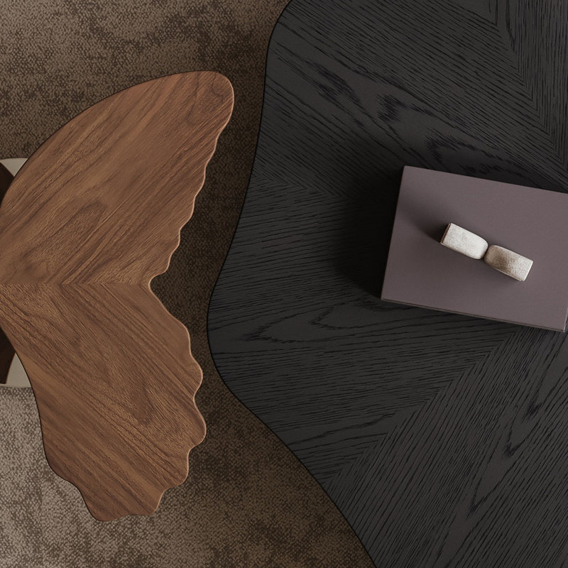 Arvante Modern Farmhouse Coffee Table with Drawers for Minimalist Living Room Decor