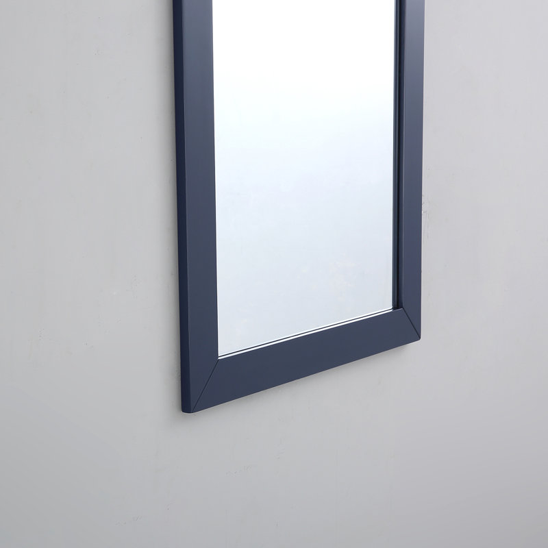 Miroir rectangulaire en bois bleu 36 "x 30" Eviva Acclaim, 30 po x 24 po