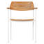 Layout Dining Armchair - Forge Grey Powder-Coated Stainless Steel - Natural Teak-1085530690