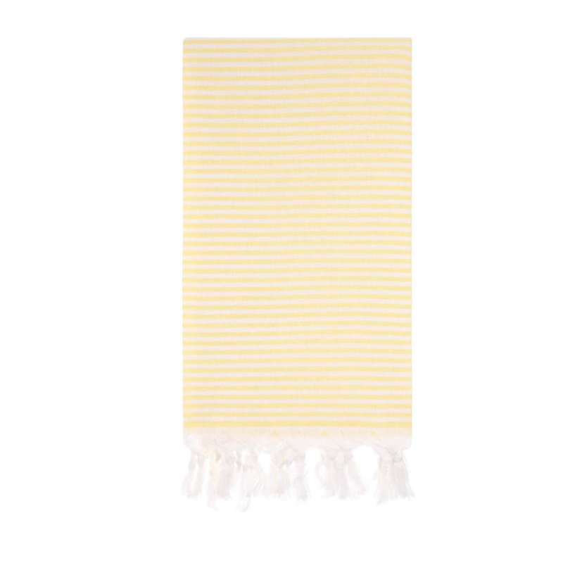 Serviette de plage Billiot en coton turc, Jaune