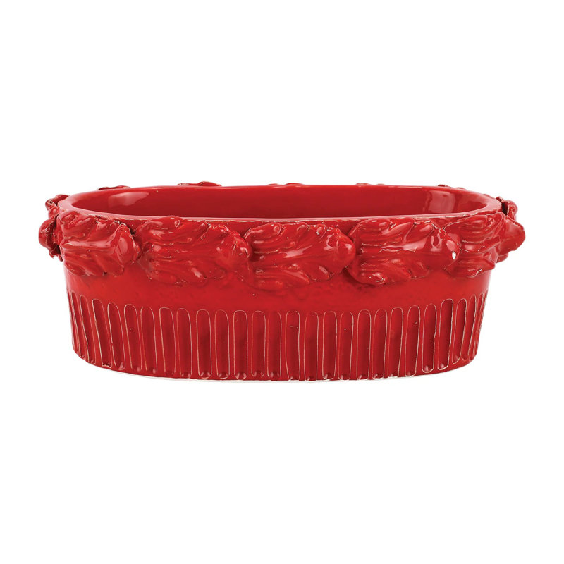 Rustic Garden Handmade Planter, Red