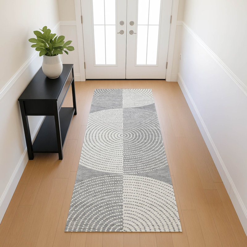 Machine Washable Indoor/Outdoor Howle ACN2275 Geometric Rug, Runner 2'3" x 7'6"