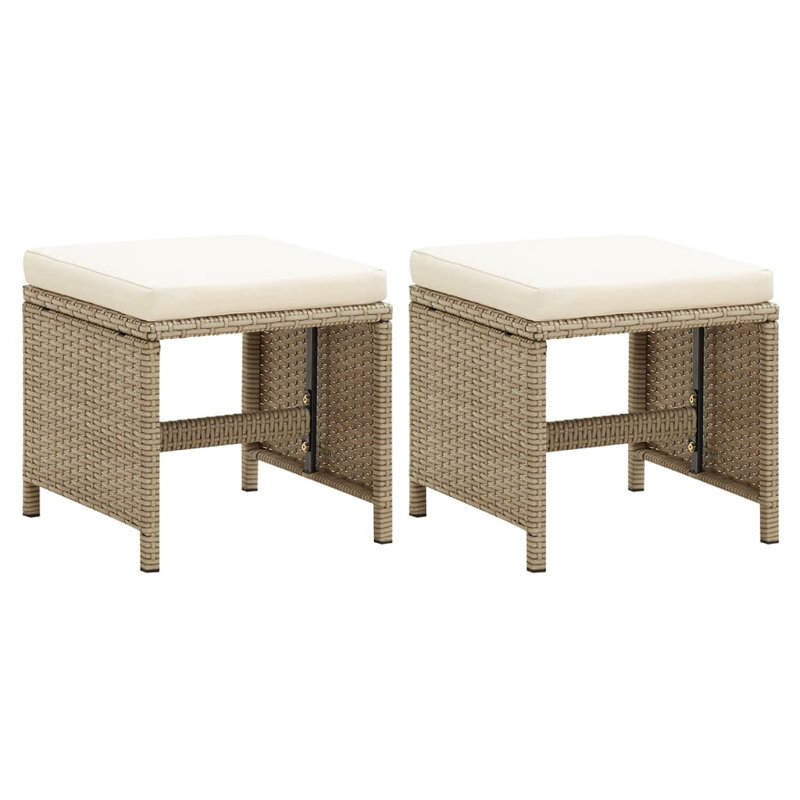 Repose-pieds d'extérieur Boroff, Beige