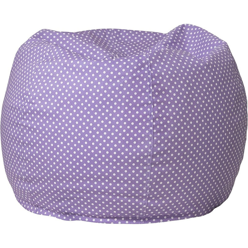 Fauteuil à billes - pois lavande - petit - rembourré de mousse - housse lavable à la machine
